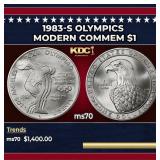 1983-s Olympics Modern Commem Dollar $1 ms70 SEGS