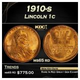 1910-s Lincoln Cent 1c Grades ms65 rd