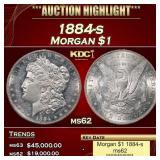 1884-s Morgan Dollar $1 ms62 USCG