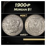 1900-p Morgan Dollar $1 Grades ms62+