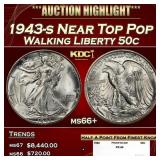 1943-s Walking Liberty Half Dollar Near Top Pop 50
