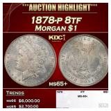 1878-p 8tf Morgan Dollar $1 ms65+ SEGS