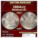 1884-cc Morgan Dollar $1 ms67 SEGS