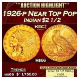 1926-p Gold Indian Quarter Eagle Near Top Pop! $2