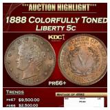 1888 Proof Liberty Nickel Colorfully Toned 5c pr66