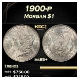 1900-p Morgan Dollar $1 Grades ms65+