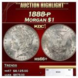 1888-p Morgan Dollar $1 ms66+ SEGS