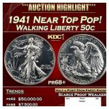 1941 Proof Walking Liberty Half Dollar Near Top Po