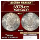 1878-cc Morgan Dollar $1 ms65 SEGS