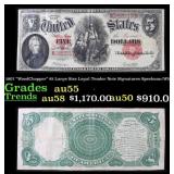 1907 $5 Large Size Legal Tender Note "WoodChopper"