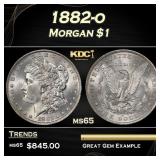 1882-o Morgan Dollar $1 Grades ms65