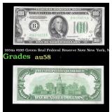 1934a $100 Green Seal Federal Reserve Note New Yor