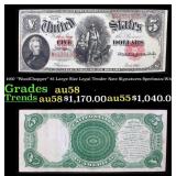 1907 $5 Large Size Legal Tender Note "WoodChopper"