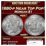 1880-p Morgan Dollar Near Top Pop! $1 ms66+ SEGS