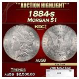 1884-s Morgan Dollar $1 au58 SEGS