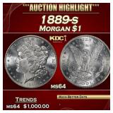 1889-s Morgan Dollar $1 Grades ms64