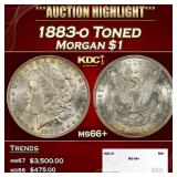 1883-o Morgan Dollar Toned $1 ms66+ SEGS