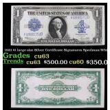 1923 $1 large size Silver Certificate Grades Selec
