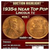 1935-s Lincoln Cent Near Top Pop 1c ms66+ rb SEGS