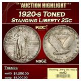 1920-s Standing Liberty Quarter Toned 25c ms62 USC