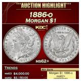 1886-o Morgan Dollar $1 ms62+ USCG