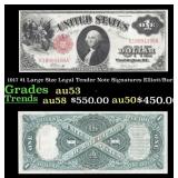 1917 $1 Large Size Legal Tender Note Grades Select