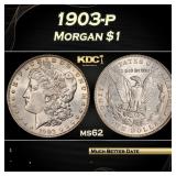 1903-p Morgan Dollar $1 Grades ms62