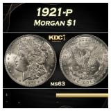 1921-p Morgan Dollar $1 Grades ms63