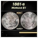 1881-s Morgan Dollar $1 Grades ms62+