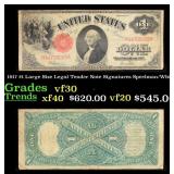 1917 $1 Large Size Legal Tender Note Grades vf++ S