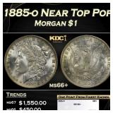 1885-o Morgan Dollar Near Top Pop $1 ms66+ SEGS