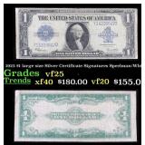 1923 $1 large size Silver Certificate Grades vf+ S