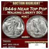 1944-s Walking Liberty Half Dollar Near Top Pop 50