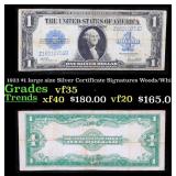 1923 $1 large size Silver Certificate Grades vf++
