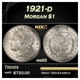 1921-d Morgan Dollar $1 Grades ms65