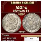 1921-d Morgan Dollar $1 ms66+ SEGS