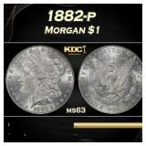 1882-p Morgan Dollar $1 Grades ms63