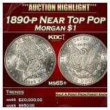 1890-p Morgan Dollar Near Top Pop $1 ms65+ SEGS