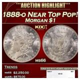1888-o Morgan Dollar Near Top Pop! $1 ms66 SEGS