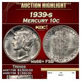 1939-s Mercury Dime 10c ms66+ FSB SEGS