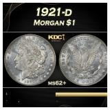 1921-d Morgan Dollar $1 Grades ms62+