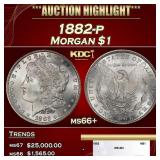 1882-p Morgan Dollar $1 ms66+ SEGS