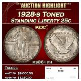 1928-s Standing Liberty Quarter Toned 25c ms66+ fh