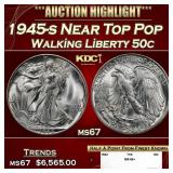1945-s Walking Liberty Half Dollar Near Top Pop 50