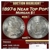 1897-s Morgan Dollar Near Top Pop! $1 ms67+ SEGS