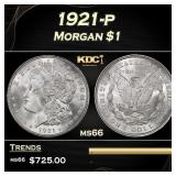 1921-p Morgan Dollar $1 Grades ms66