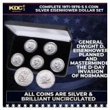 Complete 1971-1976-s 5 Coin Silver Eisenhower Doll