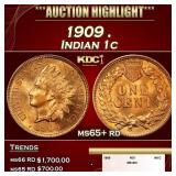 1909 Indian Cent . 1c ms65+ rd SEGS