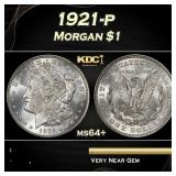 1921-p Morgan Dollar $1 Grades ms64+
