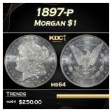1897-p Morgan Dollar $1 Grades ms64